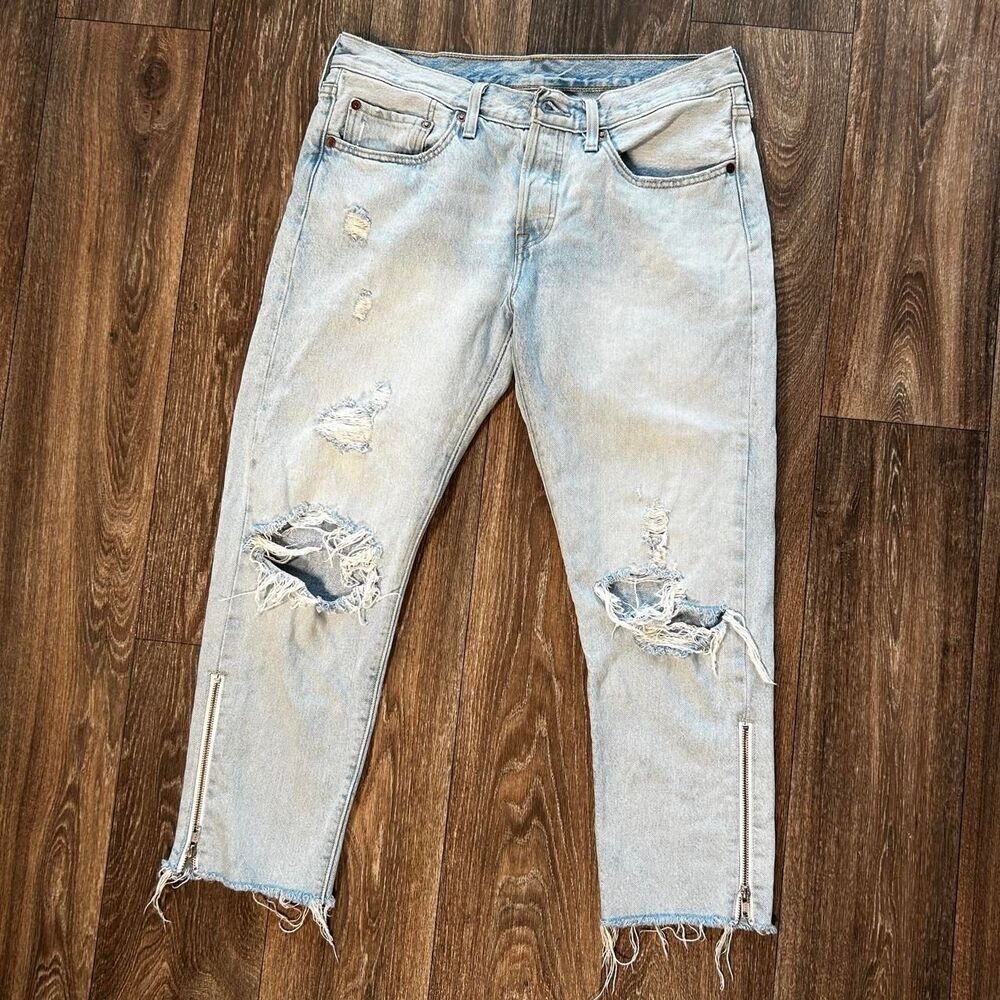 Levi’s 501T Distressed Cropped Jeans W30 L26